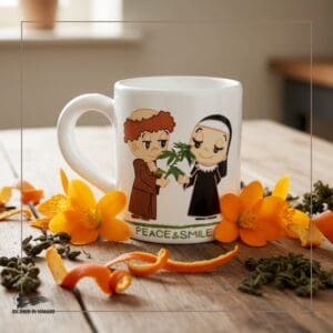 Tazza Mug in ceramica Peace&Smile Questo oggetto in maiolica è un prodotto artigianale realizzato a Deruta, città dall'antica tradizione ceramica. La Mug in ceramica mod. Smile è perfetta per sorseggiare caffè o tisane grazie allo spessore della tazza che mantiene le bevande calde. Prodotto di alta qualità. La Mug fa parte della collezione Gimo by Cannabizzando.