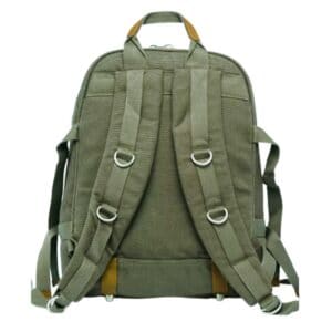 Zaino in canapa e cotone organico HF0001 - PURE BAGS Zaino capiente in canapa e cotone biologico con cerniera avvolgente. Schienale imbottito e spallacci imbottiti e regolabili con anelli a D. Spallacci e fondo dello zaino rinforzati con strisce di pelle e piedini in metallo. Meraviglia salvaspazio con interni pratici